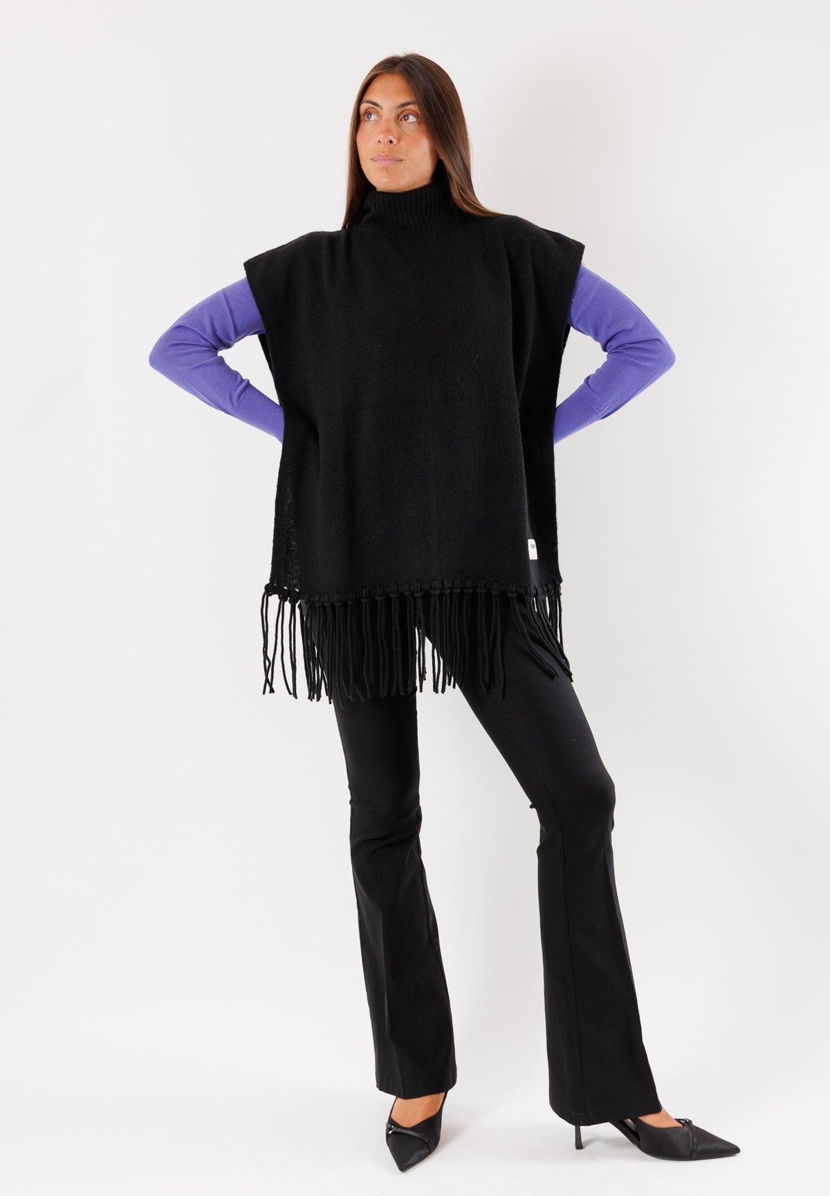 PATRIZIA PEPE Women's Poncho Black