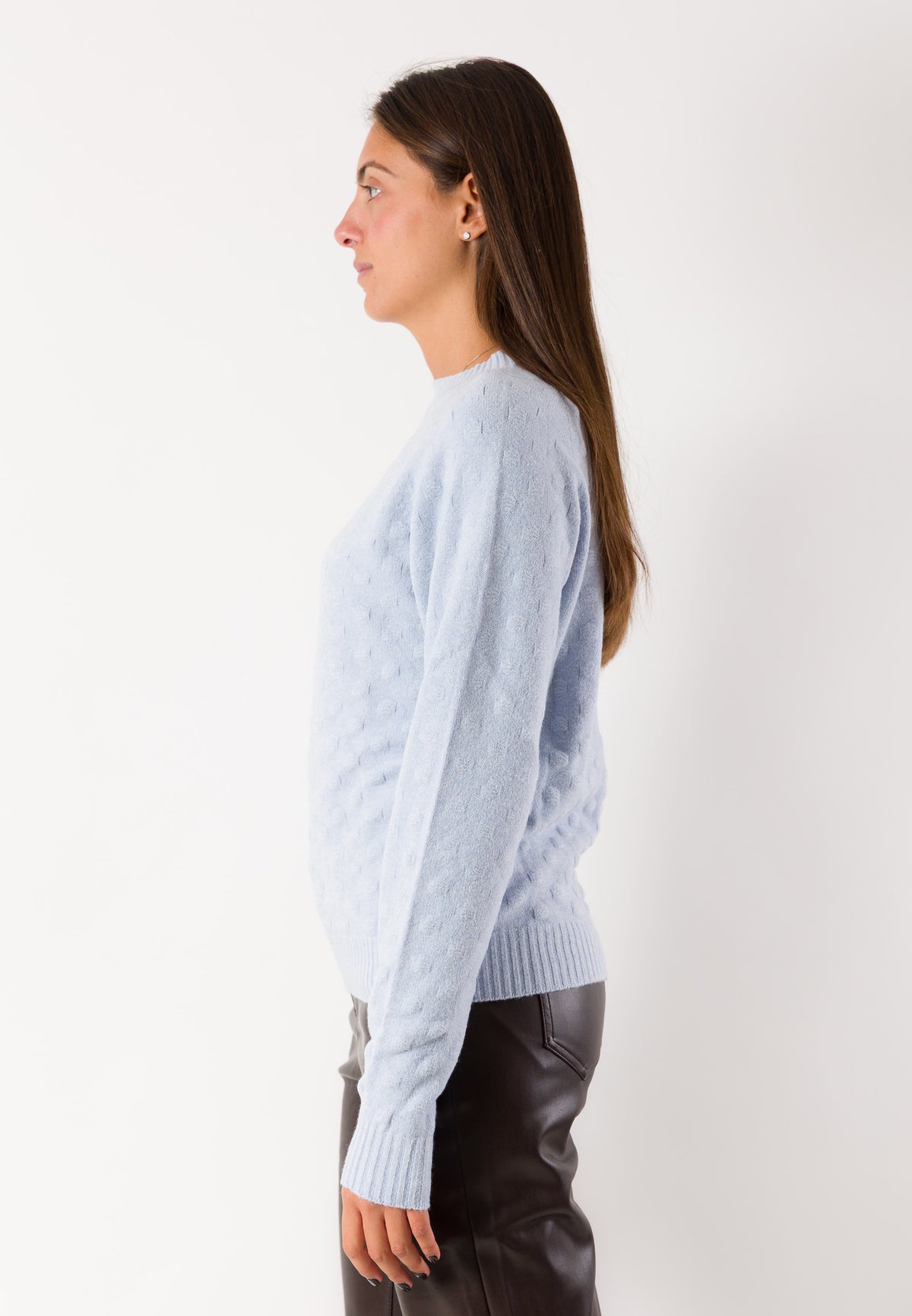 Maglia girocollo lavorazione rilievo 3M1742