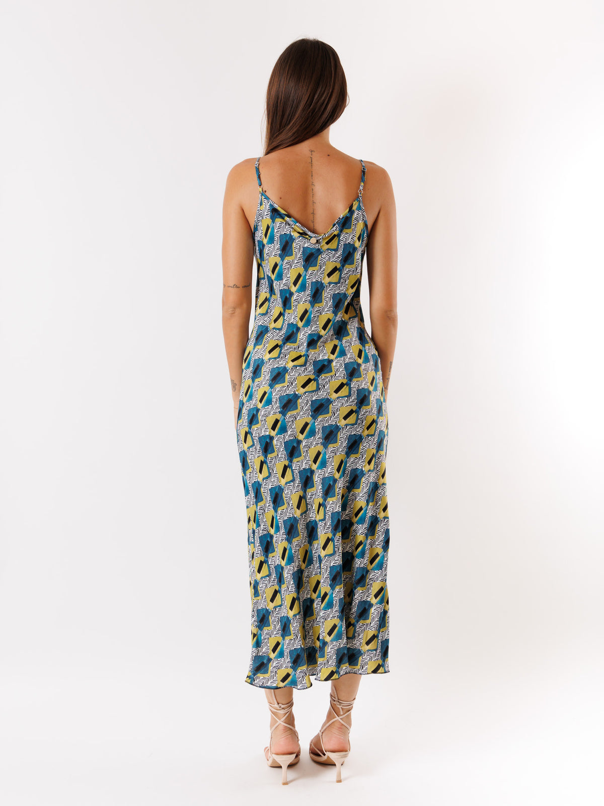 FJ23WD3004W641R8-R67TEALWASABIBLACK - Dresses - FRACOMINA