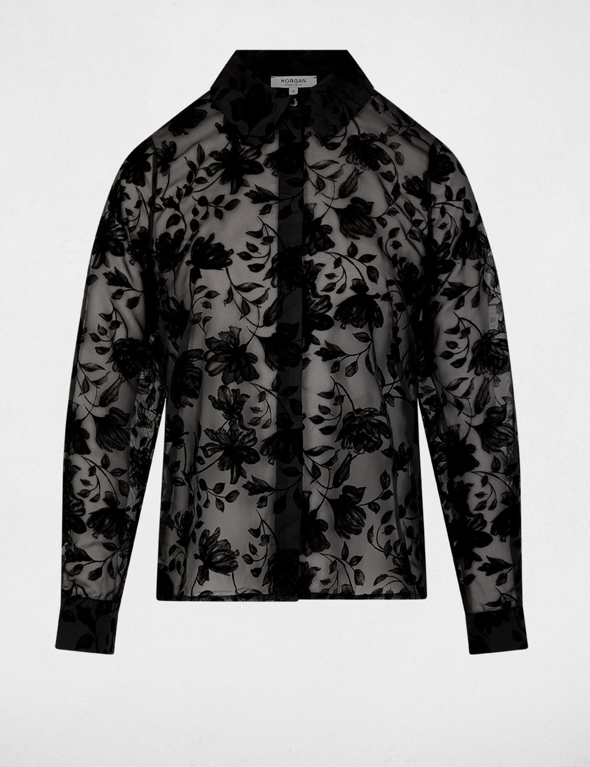 Morgan CFUN camicia tulle ricamato