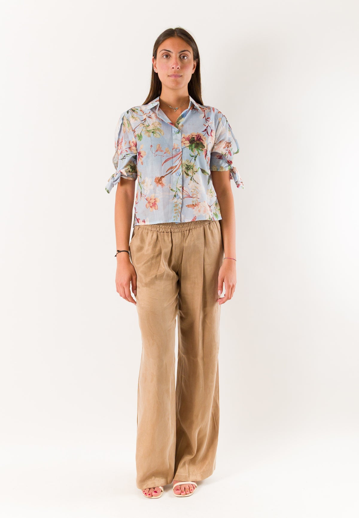 camicia fantasia con fiocchi PE26221